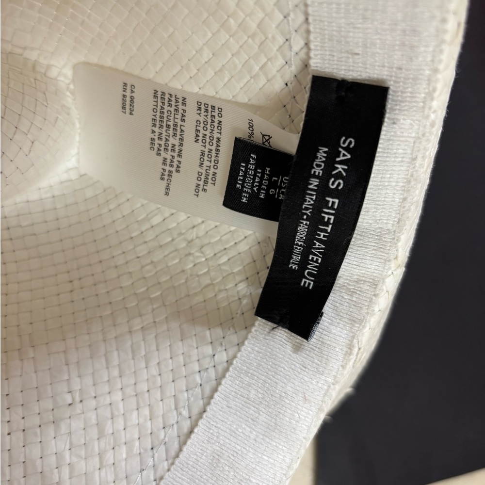 🆕 Saks Fifth Avenue Straw Hat, Made in Italy🇮🇹👒 - Picture 4 of 6